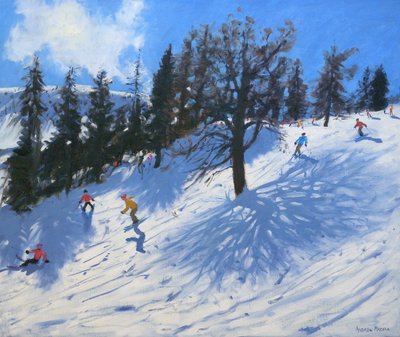 Frühlingsskifahrer, Verbier, 2010 von Andrew Macara